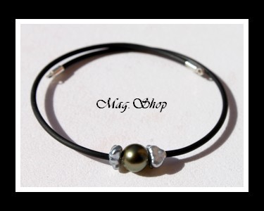 Fateata Bracelet Perle Ronde de Tahiti & 2 Perles Keishis MAG.SHOP