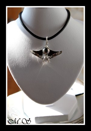 Fenua Collection - Collier Raie H 3CM Perle Baroque de Tahiti MAG.SHOP