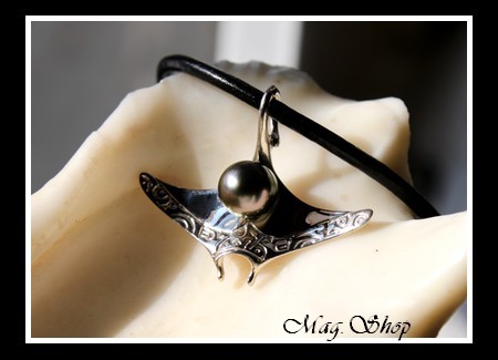 Fenua Collection - Collier Raie H 3CM Perle Baroque de Tahiti MAG.SHOP