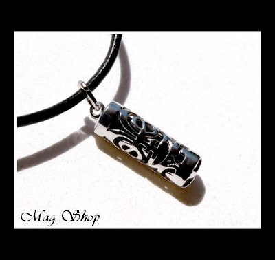 Fenua Collection Collier Tiki Marquisien Argent Rhodié 925 Onyx Véritable MAG.SHOP