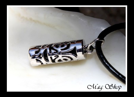 Fenua Collection Collier Tiki Marquisien Argent Rhodié 925 Onyx Véritable MAG.SHOP