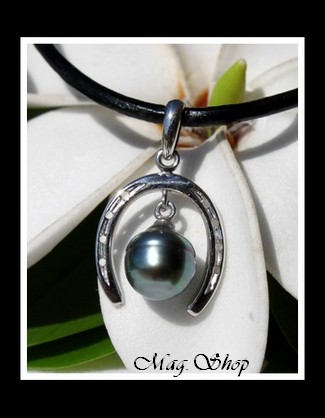Fer à Cheval Collier Perle Cerclée de Tahiti MAG.SHOP