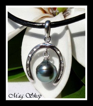 Fer à Cheval Collier Perle Cerclée de Tahiti MAG.SHOP