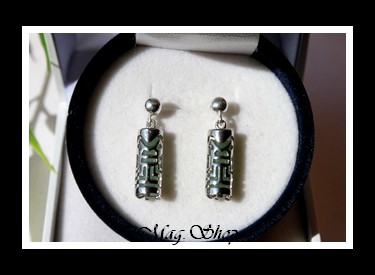 Force Boucles Tikis Adventurine  Argent Rhodié 925 MAG.SHOP