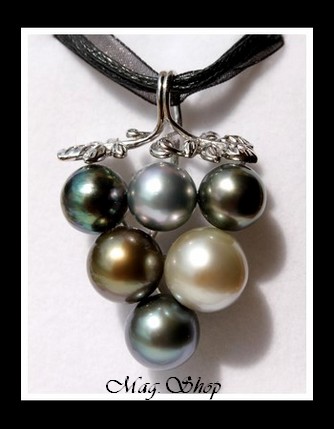 Grappe de Raisin Collier 6 Perles de Tahiti MAG.SHOP