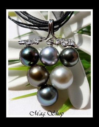 Grappe de Raisin Collier 6 Perles de Tahiti MAG.SHOP