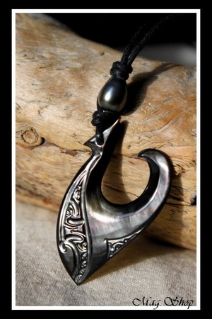 Hameçon Hereata Collier Mana Nacre & Perle de Tahiti MAG.SHOP TAHITI