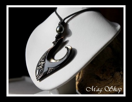Hameçon Hereata Collier Mana Nacre & Perle de Tahiti MAG.SHOP TAHITI