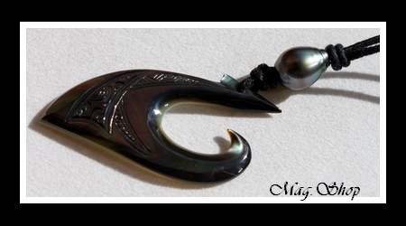 Hameçon Hereata Collier Nacre & Perle de Tahiti Modèle 3 MAG.SHOP