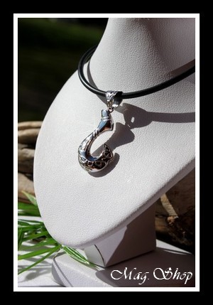 Hameçon Pukarua Marquisien Argent Rhodié 925 MAG.SHOP