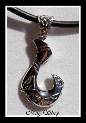 Hameçon Pukarua Marquisien Argent Rhodié 925 MAG.SHOP