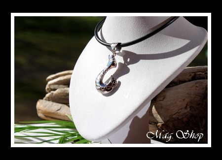 Hameçon Pukarua Marquisien Argent Rhodié 925 MAG.SHOP