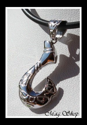 Hameçon Pukarua Marquisien Argent Rhodié 925 MAG.SHOP