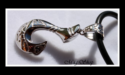 Hameçon Pukarua Marquisien Argent Rhodié 925 MAG.SHOP
