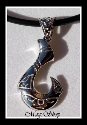 Hameçon Pukarua Marquisien Argent Rhodié 925 MAG.SHOP