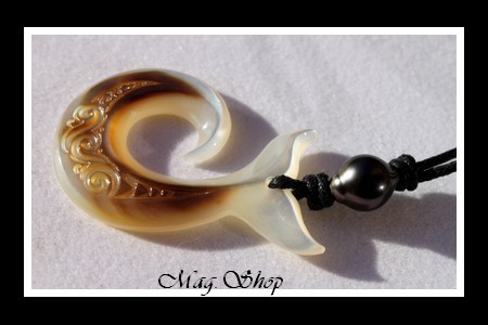 Hameçon Queue de Baleine Vagues Collier Nacre & Perle de Tahiti Modèle 2 MAG.SHOP
