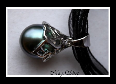 Hani Argent Rhodié 925 & Collier Perle Baroque de Tahiti MAG.SHOP