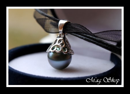 Hani Argent Rhodié 925 & Collier Perle Baroque de Tahiti MAG.SHOP
