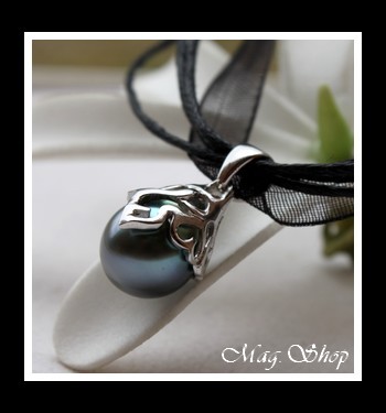 Hani Argent Rhodié 925 & Collier Perle Baroque de Tahiti MAG.SHOP