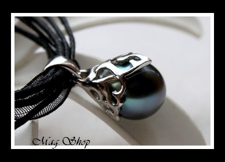Hani Argent Rhodié 925 & Collier Perle Baroque de Tahiti MAG.SHOP