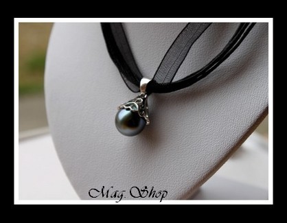 Hani Argent Rhodié 925 & Collier Perle Baroque de Tahiti MAG.SHOP