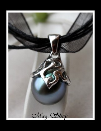 Hani Argent Rhodié 925 & Collier Perle Baroque de Tahiti MAG.SHOP
