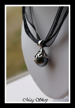Hani Argent Rhodié 925 & Collier Perle Baroque de Tahiti MAG.SHOP