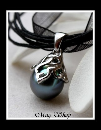 Hani Argent Rhodié 925 & Collier Perle Baroque de Tahiti MAG.SHOP