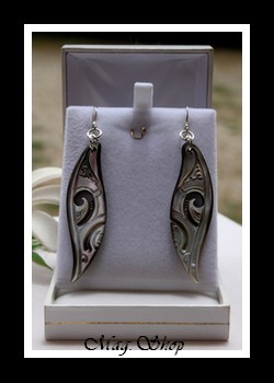Hihiuras Boucles D`Oreilles Nacres de Tahiti Modèle 1 MAG.SHOP