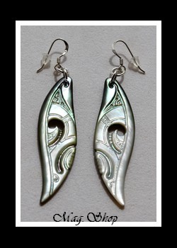 Hihiuras Boucles D`Oreilles Nacres de Tahiti Modèle 2 MAG.SHOP