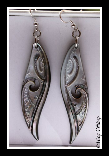 Hihiuras Boucles D`Oreilles Nacres de Tahiti Modèle 4 MAG.SHOP