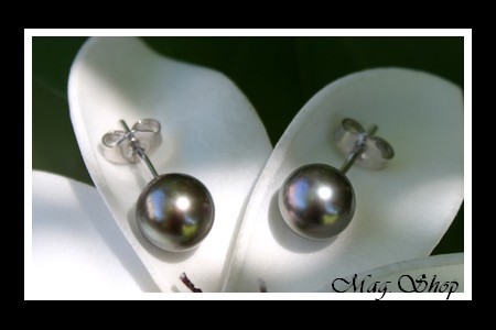 Hinaiti Boucles d`Oreilles Perles de Tahiti Modèle 13 MAG.SHOP