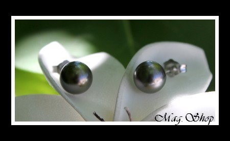 Hinaiti Boucles d`Oreilles Perles de Tahiti Modèle 13 MAG.SHOP