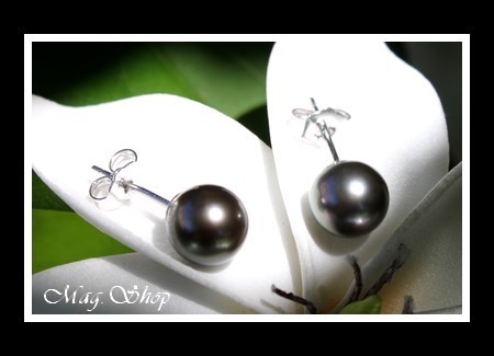 Hinaiti Boucles d`Oreilles Perles de Tahiti Modèle 14 MAG.SHOP