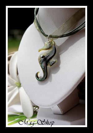 Hippocampe Collier Nacre & Perle Keishi de Tahiti Modèle 15 MAG.SHOP