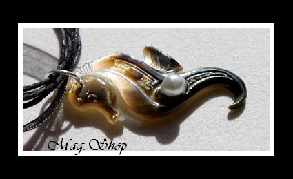 Hippocampe Collier Nacre & Perle Keishi de Tahiti Modèle 9 MAG.SHOP