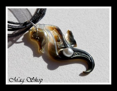 Hippocampe Collier Nacre & Perle Keishi de Tahiti Modèle 9 MAG.SHOP