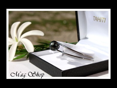 Iriata Bracelet Perle de Tahiti Gravée Fleur de Frangipanier Modèle 4 MAG.SHOP