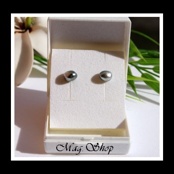 Kamaka Boucles D`Oreilles Perles Keishis de Tahiti Modèle 2 MAG.SHOP