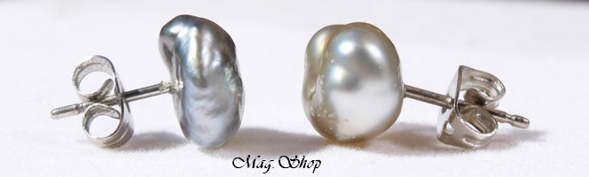 Kamaka Boucles D`Oreilles Perles Keishis de Tahiti Modèle 42 MAG.SHOP