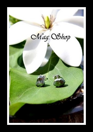 Kamaka Boucles dOreilles Argent Rhodié 925 Perles Keishis  de Tahiti Modèle 8 MAG.SHOP