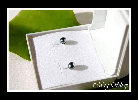 Keishis Collection  Boucles D`Oreilles Kamaka Argent Rhodié 925 Perles Keishis Assorties de Tahiti Formes Arrondies Reflets GrisVerts Clairs MAG.SHOP