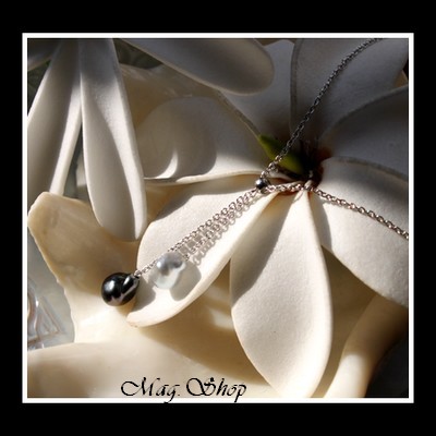 Keishis Collection - Collier Hiva Oa` 2 Perles Keishis de Tahiti MAG.SHOP