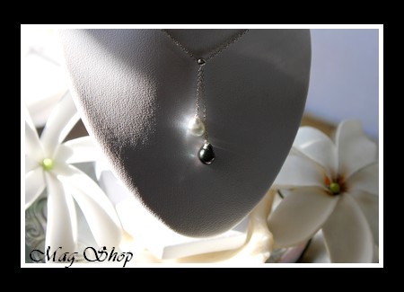 Keishis Collection - Collier Hiva Oa` 2 Perles Keishis de Tahiti MAG.SHOP