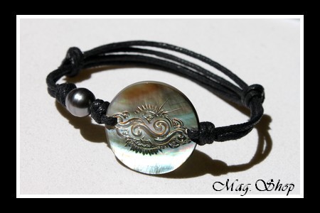 Lagon Collection - Bracelet Tuamotu Vagues Nacre & Perle de Tahiti MAG.SHOP