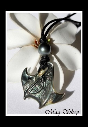 Lagon Raie Teina Collier Nacre & Perle de Tahiti MAG.SHOP