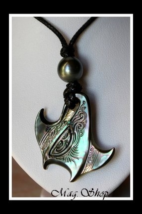 Lagon Raie Teina Collier Nacre & Perle de Tahiti MAG.SHOP