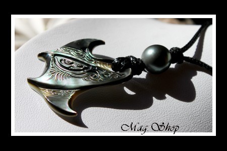 Lagon Raie Teina Collier Nacre & Perle de Tahiti MAG.SHOP