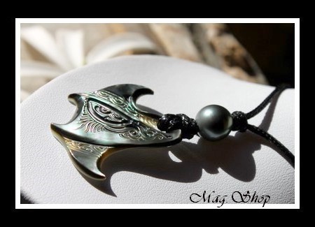 Lagon Raie Teina Collier Nacre & Perle de Tahiti MAG.SHOP