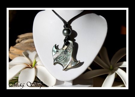 Lagon Raie Teina Collier Nacre & Perle de Tahiti MAG.SHOP